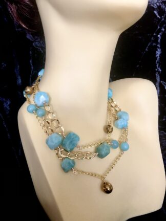 Image for Amazonite mixed chain necklace 1