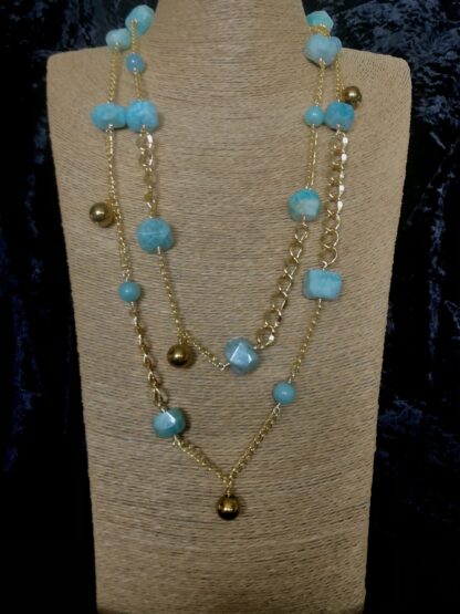 Image for Amazonite mixed chain necklace 3