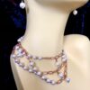 Image for Pearl and rose gold paper clip chain necklace 3
