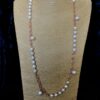 Image for Pearl and rose gold paper clip chain necklace 4
