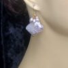 Image for Square Metallic Pearl Droplet Earrings 4