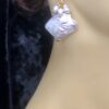 Image for Square Metallic Pearl Droplet Earrings 5