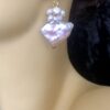 Image for Square Metallic Pearl Earrings 1