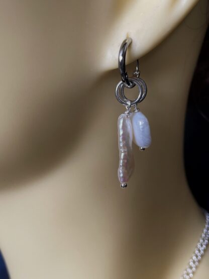 Image for Biwa pearl charm earrings 1