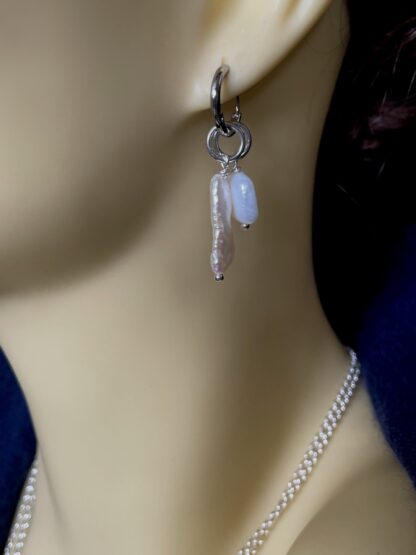 Image for Biwa pearl charm earrings 2
