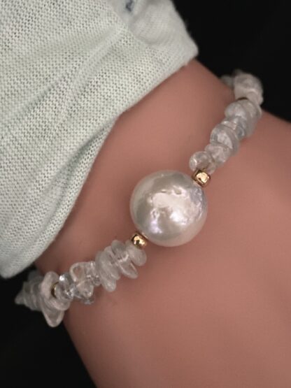 Image for Nucleated Pearl and Aquamarine Bracelet 5