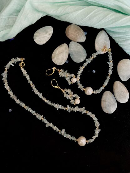 Image for Nucleated Pearl and Aquamarine set